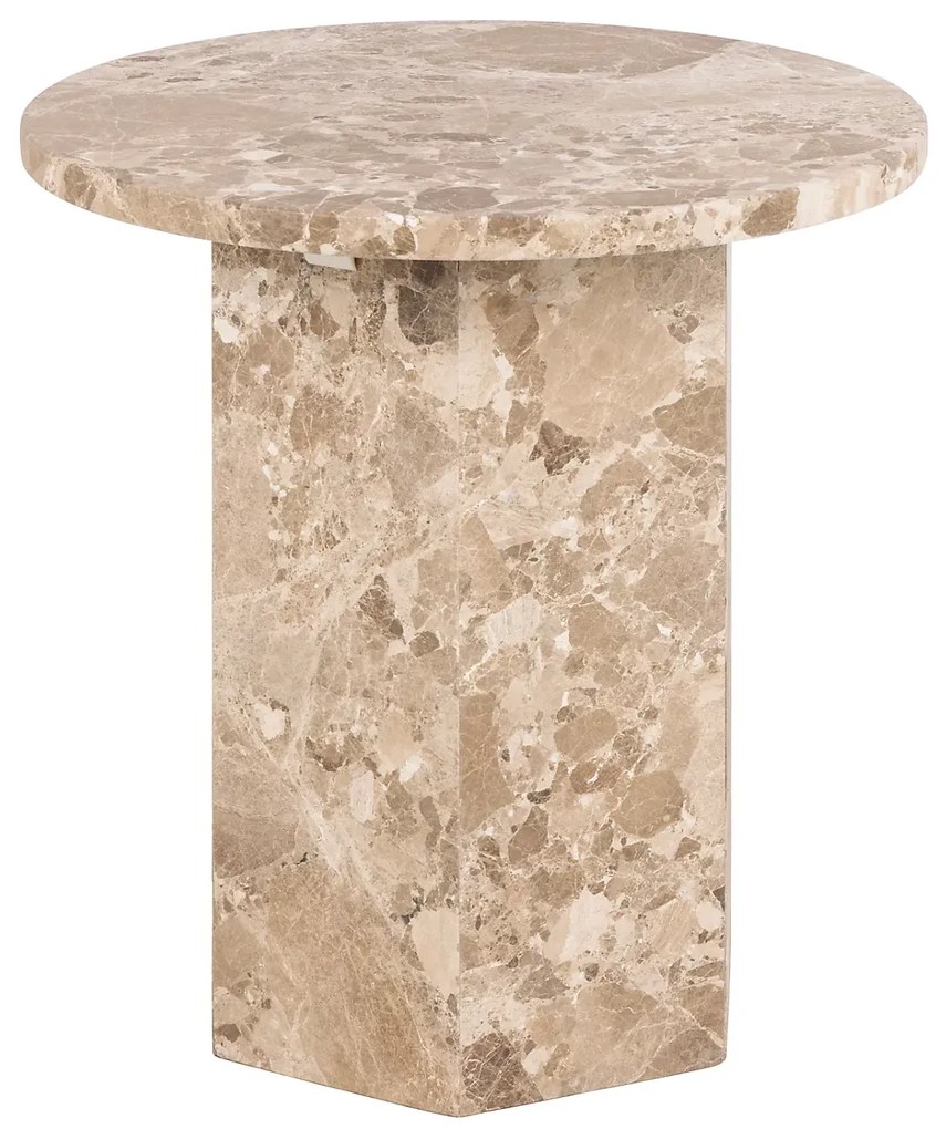 Odkládací stolek Naxos 50 cm mramor Latte