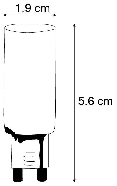 Sada 4 G9 3-stupňovo stmievateľných LED žiaroviek 4,5W 500 lm 2700K