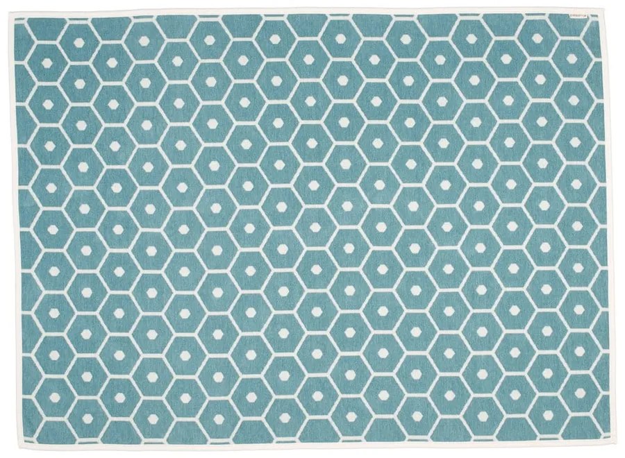 Tyrkysová deka s prímesou vlny 140x180 cm Honey Turquoise – Pappelina