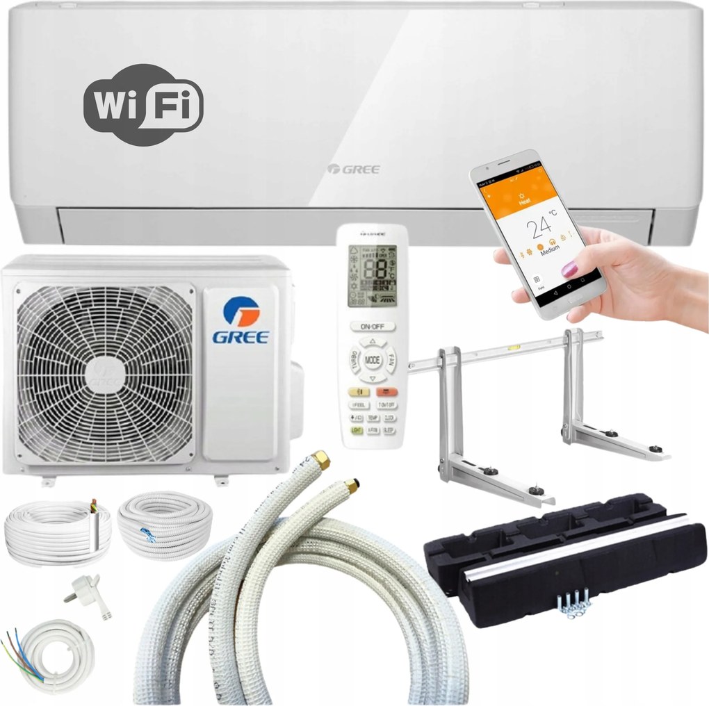 Nástenná klimatizácia Gree Pular 3,2 kW Wi Fi Pripravená Na Montáž