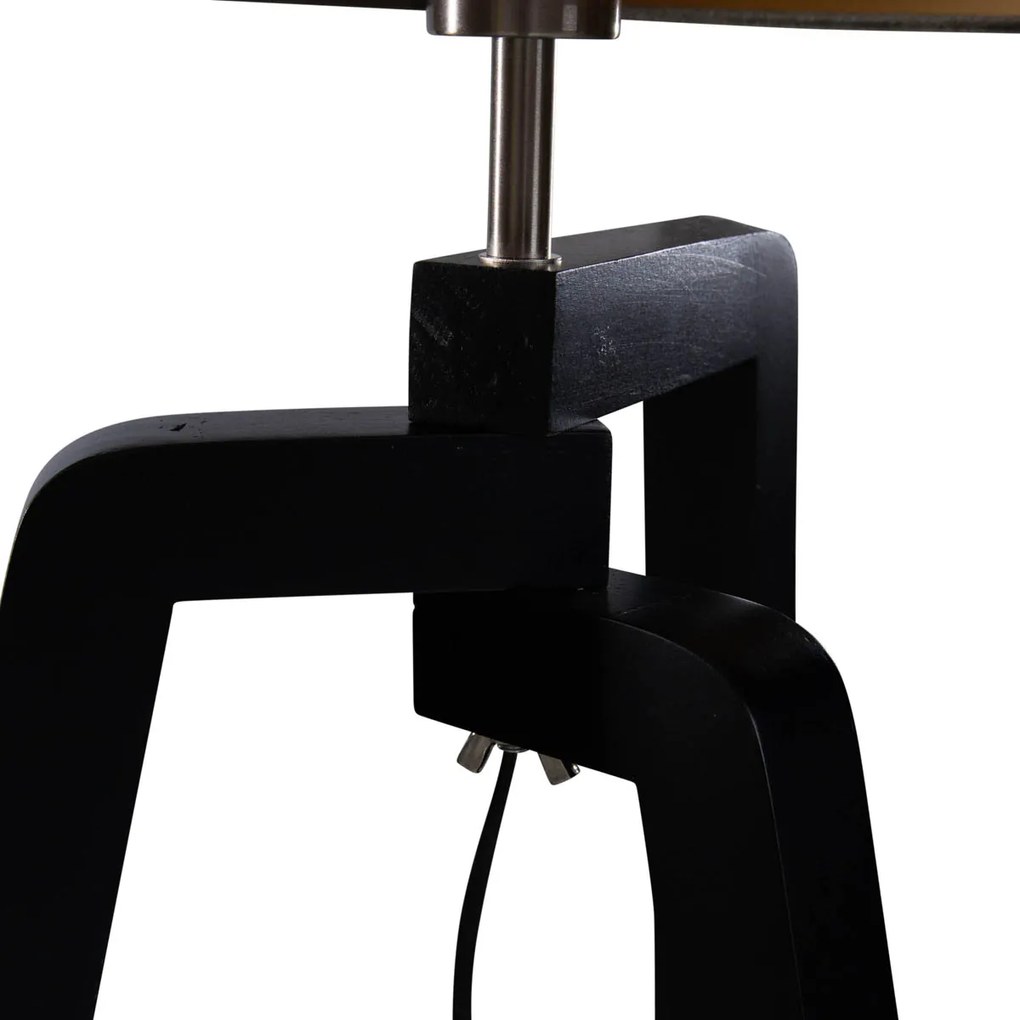 Stojacia lampa čierna s tienidlom zo zeleného zamatu 50 cm - Puros