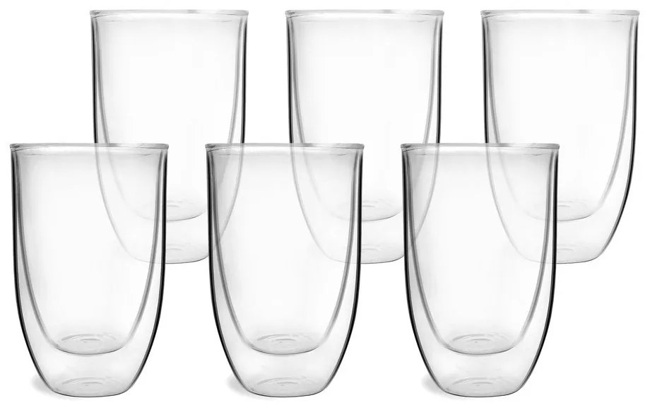Súprava 6 dvojstenných pohárov Vialli Design NATALIE, 350 ml