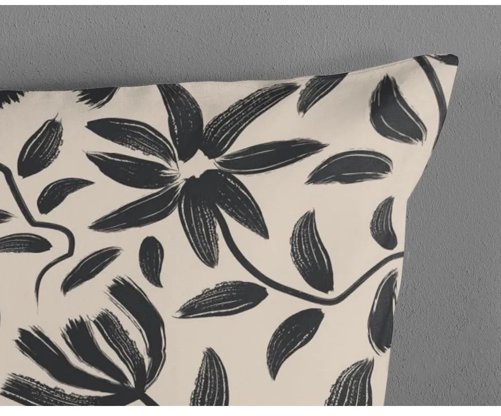 Čierne/béžové bavlnené obliečky na dvojlôžko/predĺžené 200x220 cm Emilia – Good Morning