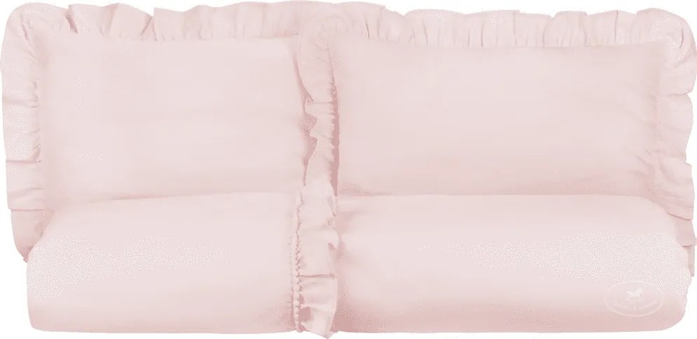 Boho obliečky pre dospelých púdrovo ružová 140x200 cm