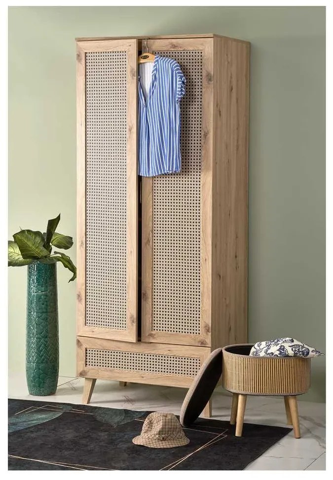 Šatníková skriňa Rustico, dub artisan
