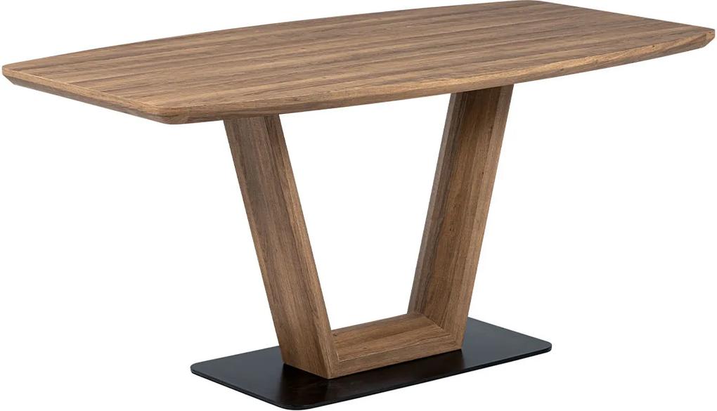 Jedálenský stôl Reno, 160 cm, čierna / hnedá