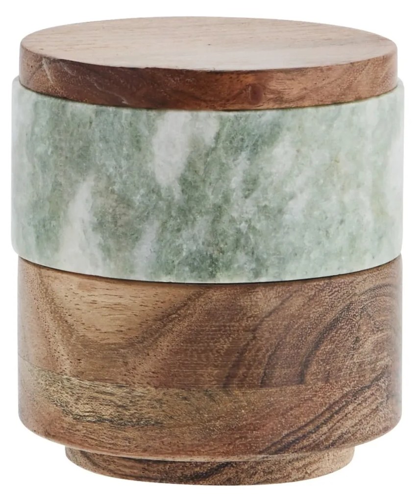 MADAM STOLTZ Soľnička a korenička Light Green Marble Box