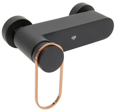 Sprchová batéria SAT Fusion bez sprchového setu 150 mm čierna/bronz SATBSFU268CPCBR