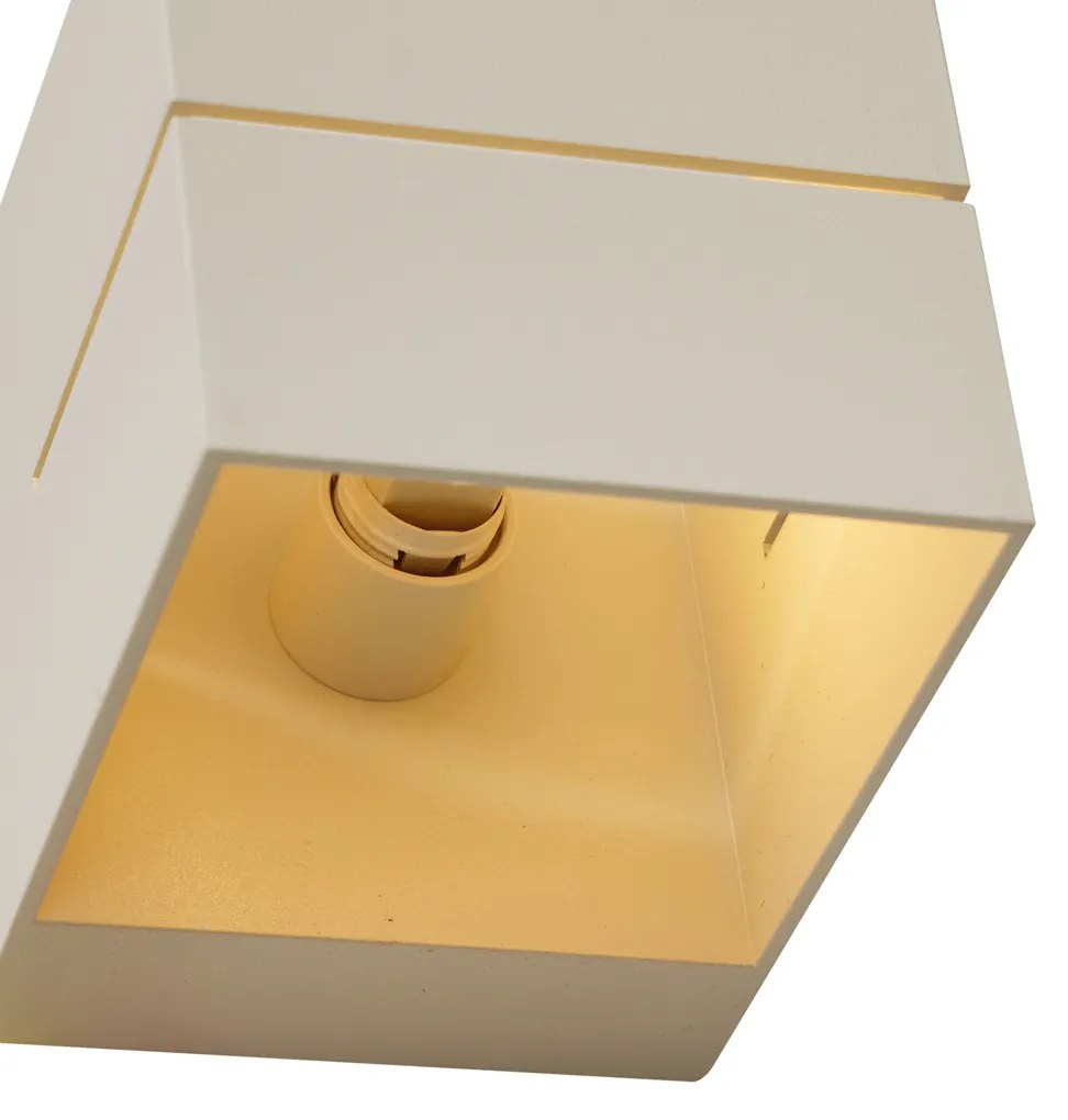 Moderná nástenná lampa béžová G9 štvorcová - Transfer