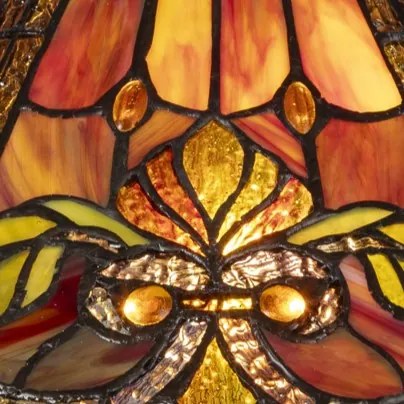 Lampa do obývačky Tiffany s retiazkami Ø40*60 kolekcia FIRE