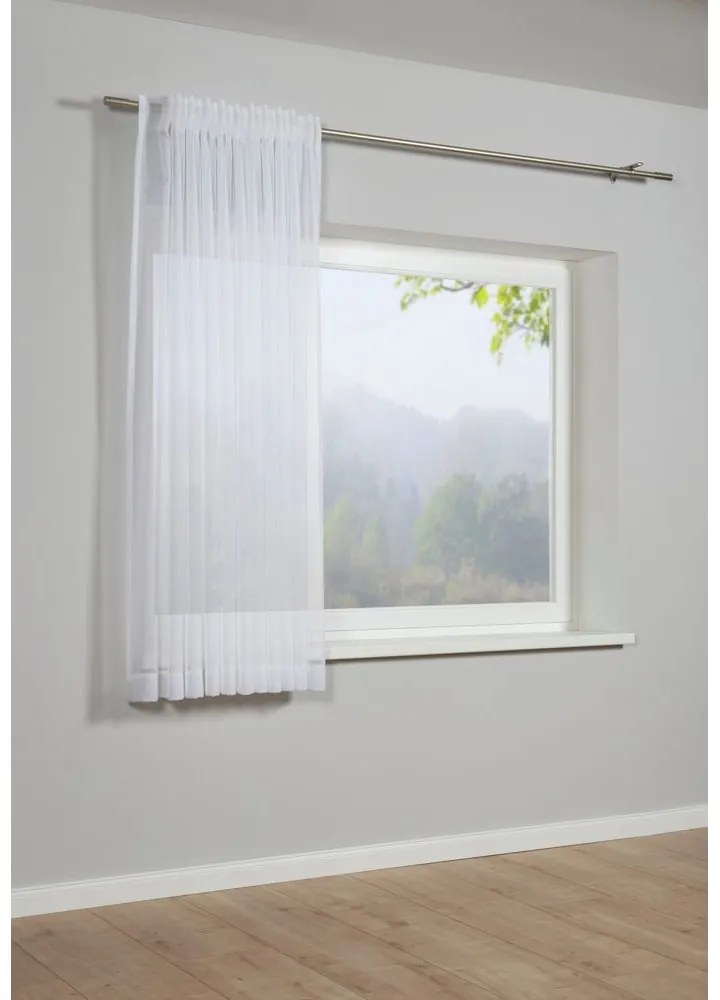 Biela záclona 175x450 cm Voile Uni - Gardinia