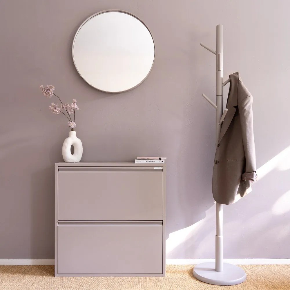 Taupe kovová výklopná skrinka na topánky 75x77,5x22,5 cm Billy – Spinder Design