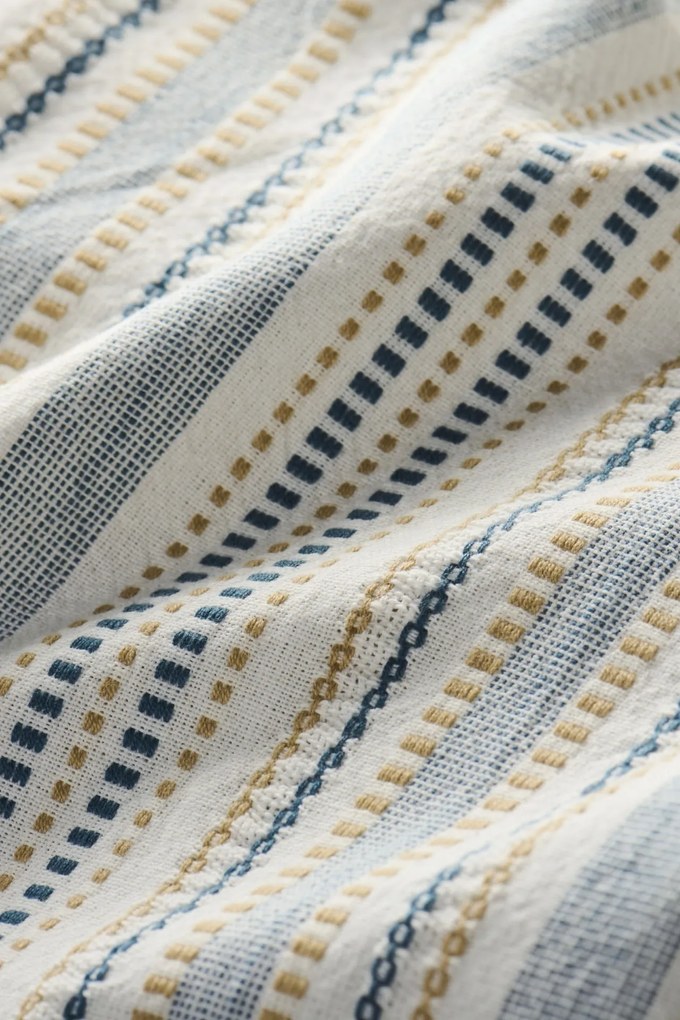 Ib Laursen Utierka Celine Blue and Beige Woven