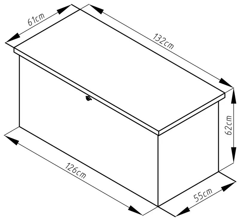 G21 Záhradný box Denver 400 L, metalický šedý plechový PE63900851