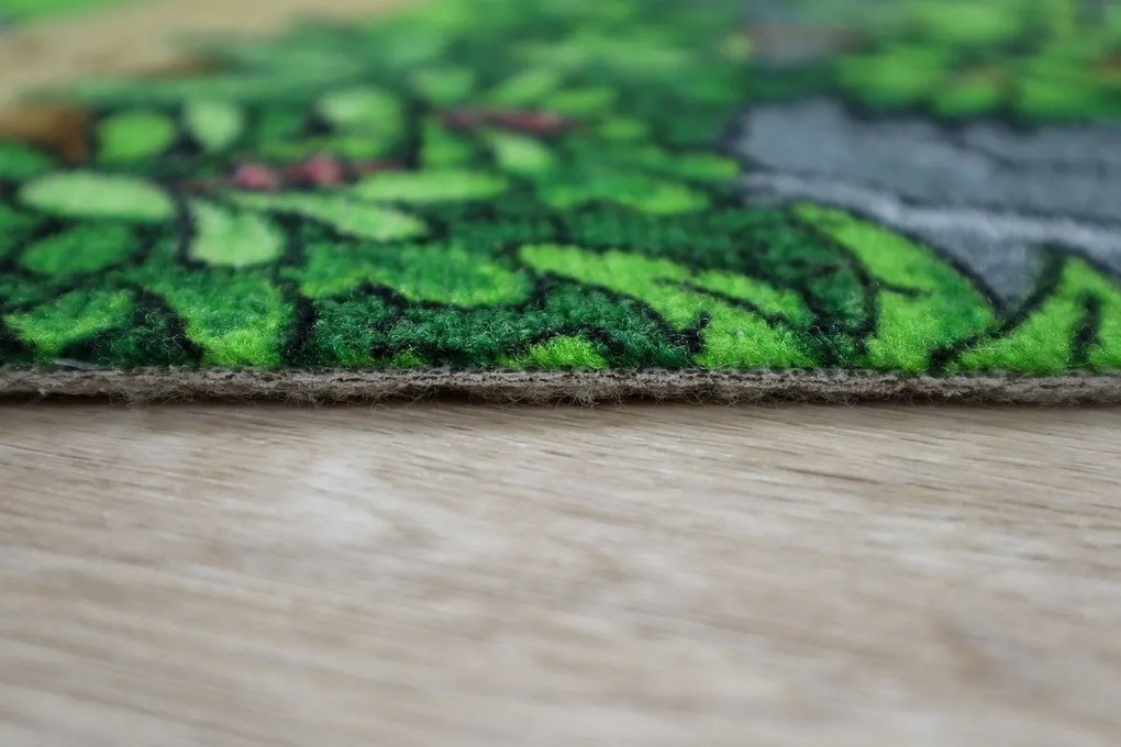 Vopi, Detský metrážny koberec Dino - neúčtujeme odrezky z role, na mieru, šíře 1,33m,1m,2m,3m,4m,na mieru, neúčtujeme odrezky, viacfarebná, filc, detská izba