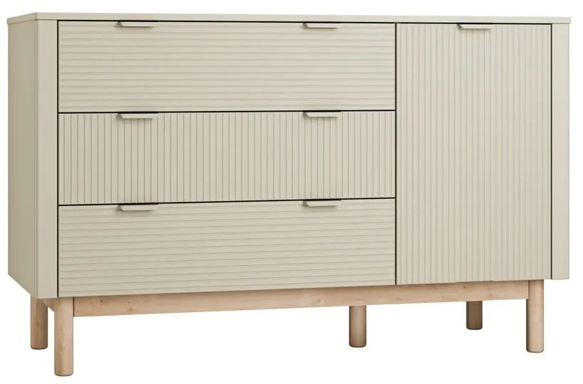 Béžová nízka detská komoda 144,5x52 cm Miloo – Pinio