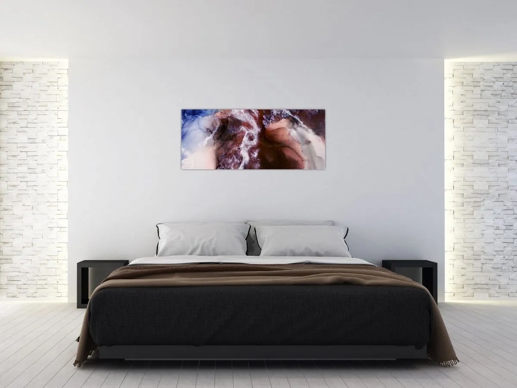 Obraz - Fialový mramor N⁰3 (120x50 cm)