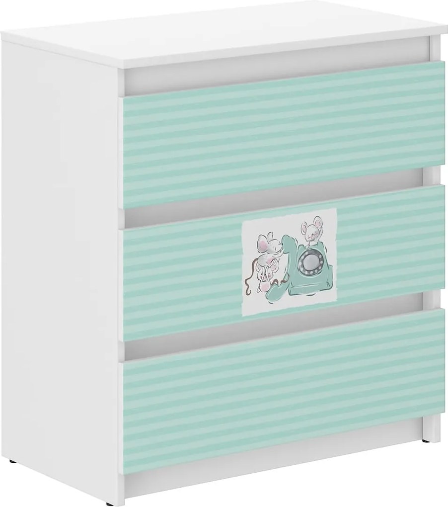 Wooden Toys Detská komoda R-3 PRIATELIA