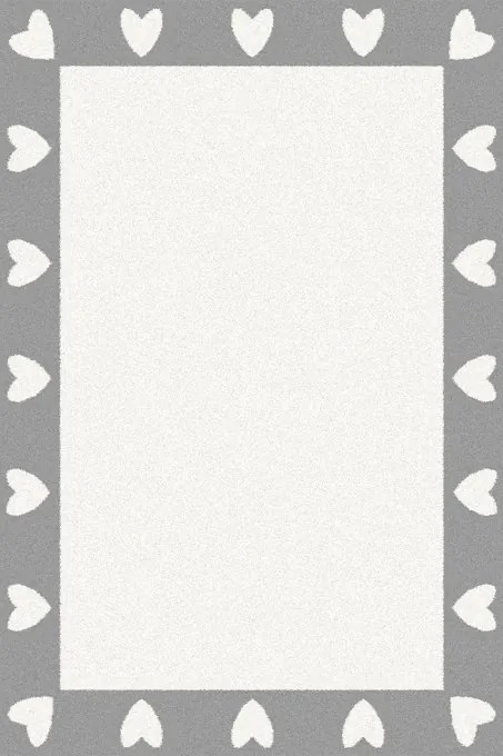 Koberec Agnella Soft Heart sivý, popol