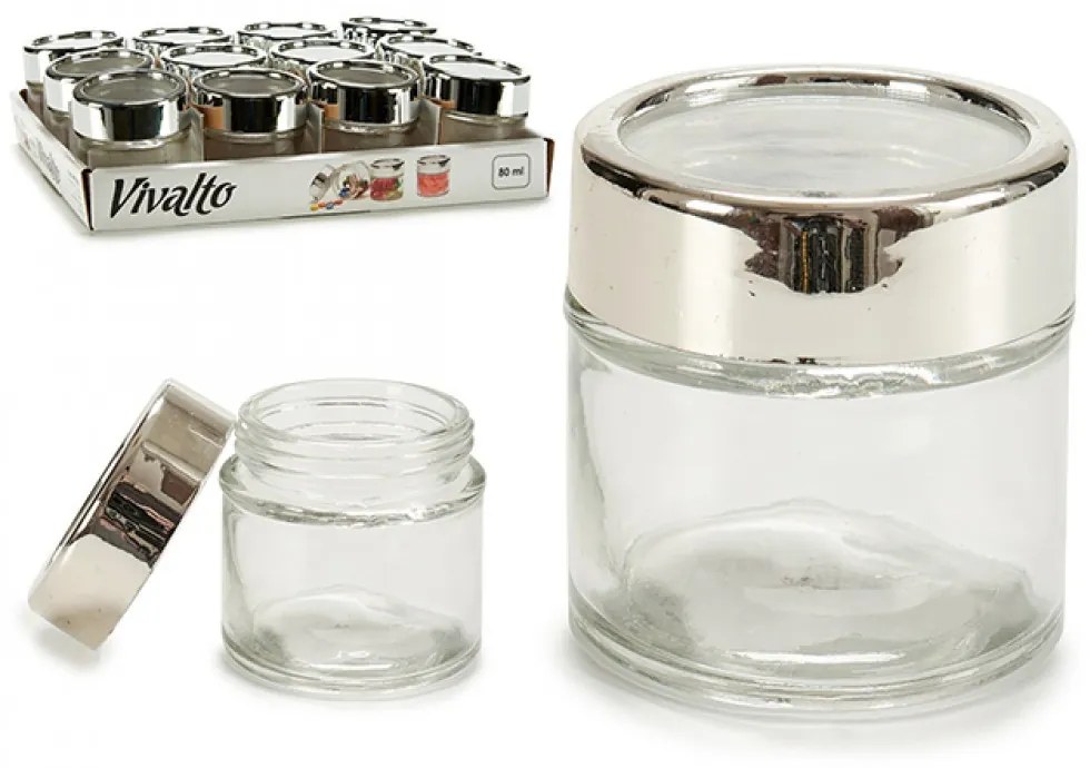 Korenica, sklenená s priehľadným viečkom, SLOIK, 80 ml