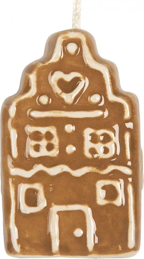 Závesná ozdoba perníková chalúpka Gingerbread Cott - 4*4*6 cm