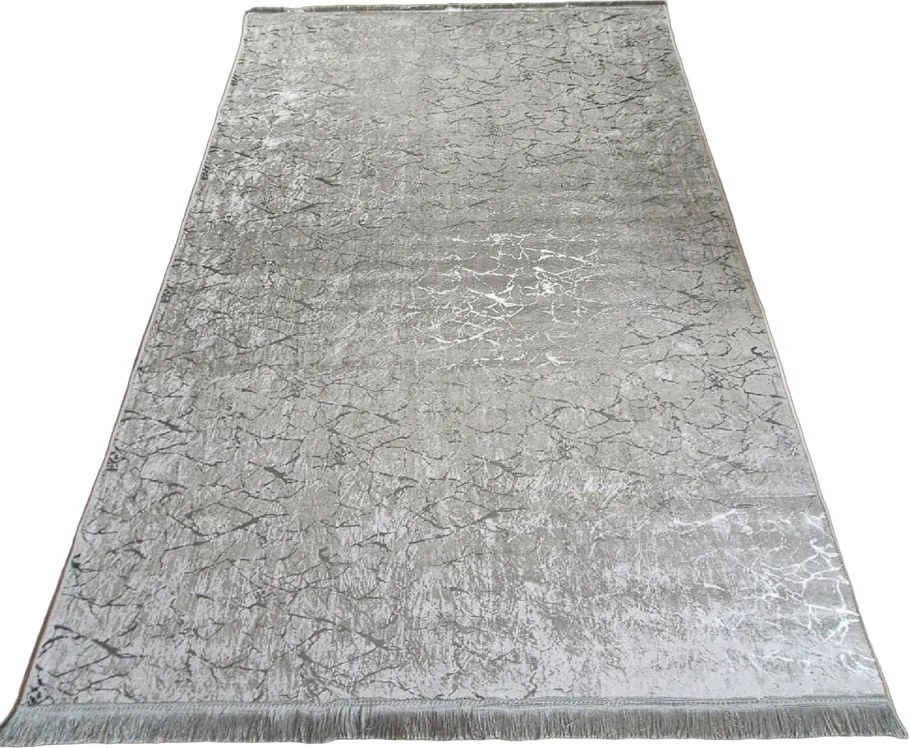 Moderný koberec Parys béžovo-strieborný s abstraktným vzorom Rozmer: 60x100 cm