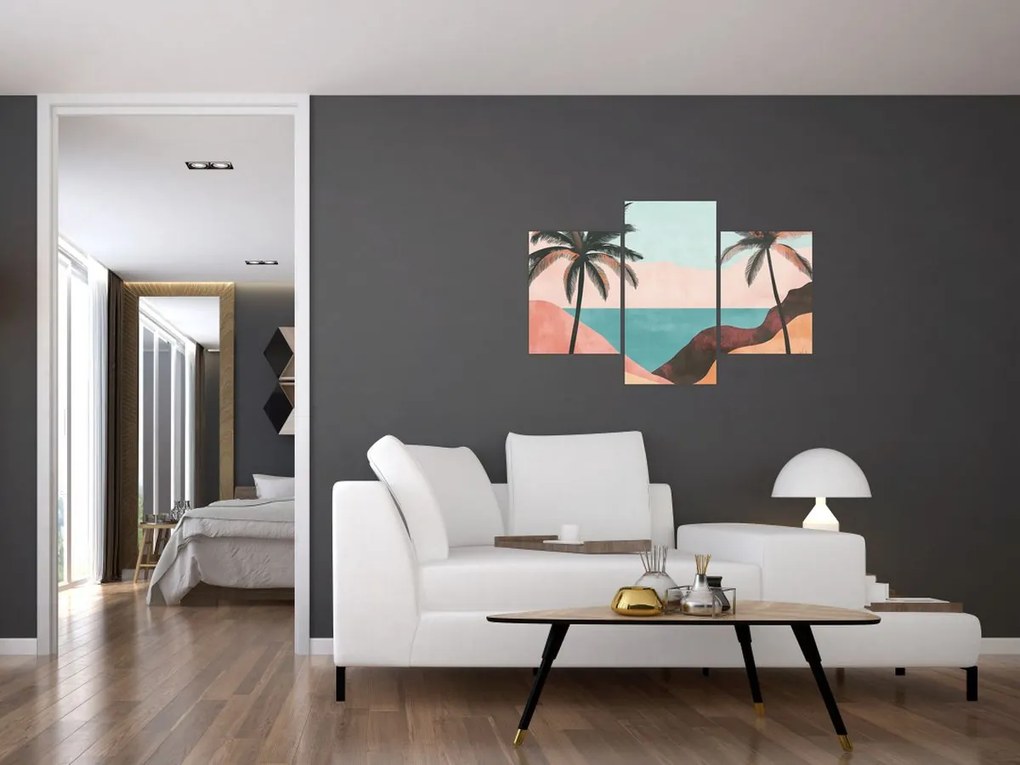 Obraz - Palmy pri mori (90x60 cm)