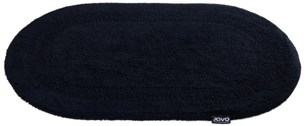 Kúpeľňový koberček Javo Cotton čierny ovál