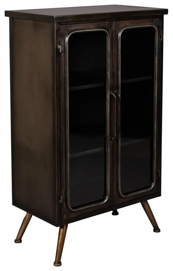 Čierna kovová vitrína 60x100x35 cm Denza – Dutchbone