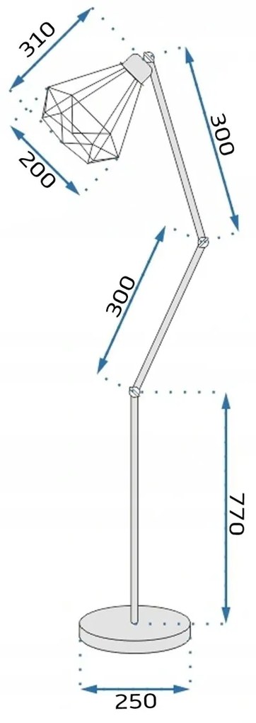 Stojacia lampa Reno APP540-1F čierna