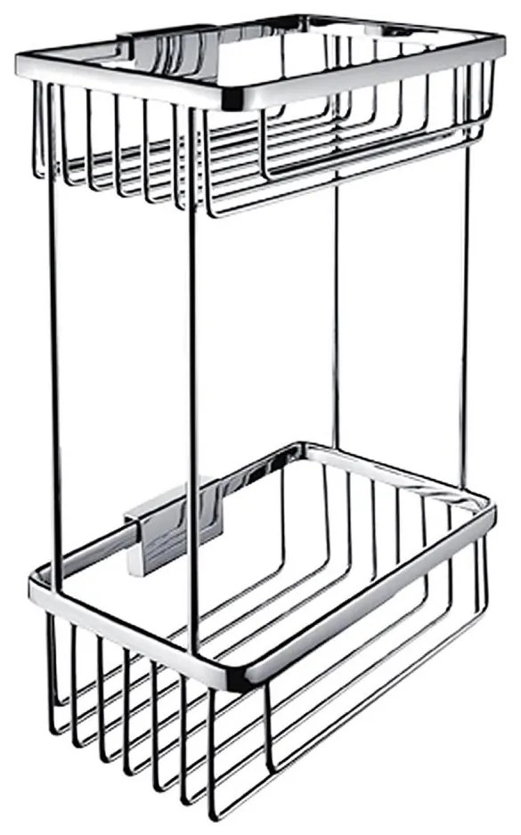 NIMCO Ki 14017D-26 - Dvojposchodová nástenná polica do sprchy KIBO lesklý chróm