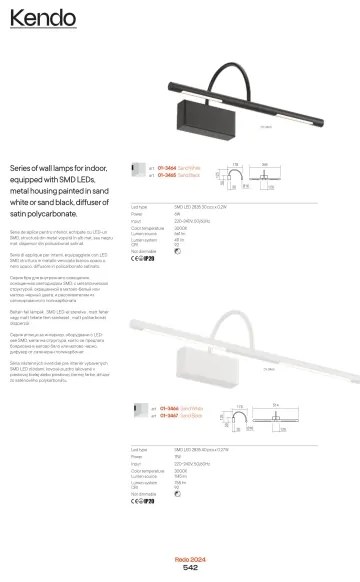 Redo 01-3464 - LED Obrazové svietidlo KENDO LED/6W/230V 34,4 cm CRI 92 biela