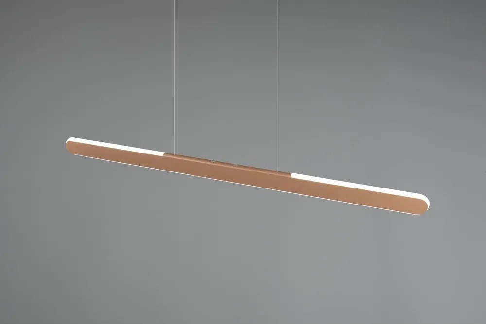 Hnedé LED závesné svietidlo Helios - Trio