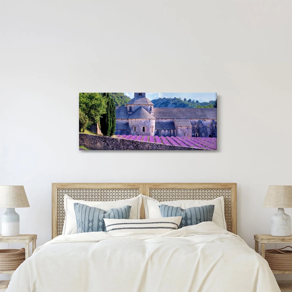 Obraz - Levanduľové pole (120x50 cm)