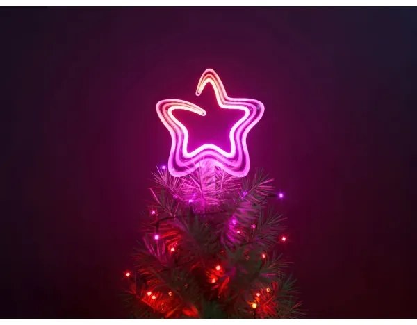 Twinkly TWTT030SPP-GUSB -LED RGB Stmievateľná vianočná hviezda 76xLED USB Wi-Fi