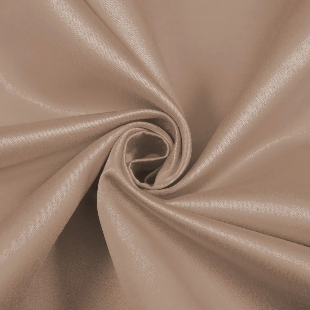 Biante Saténový záves LUX-064 Béžovohnedý 140x250 cm