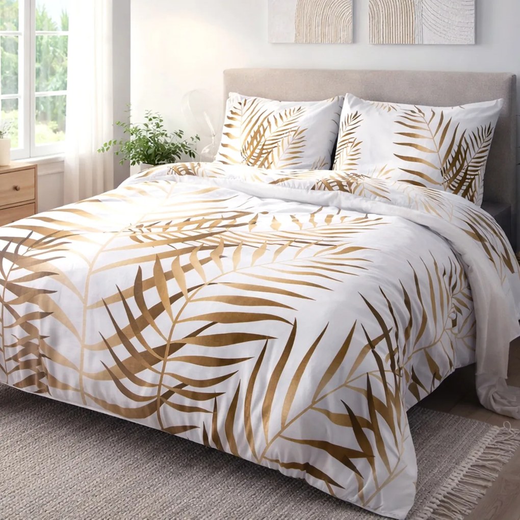 SATÉNOVÉ OBLIEČKY PANEL 200X220 CM, 2KS 70X80 CM LISTY