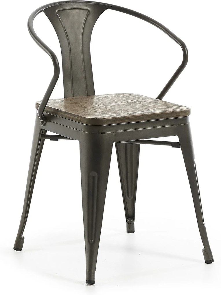LA FORMA Čierna stolička Malibu 80 × 57 × 51 cm