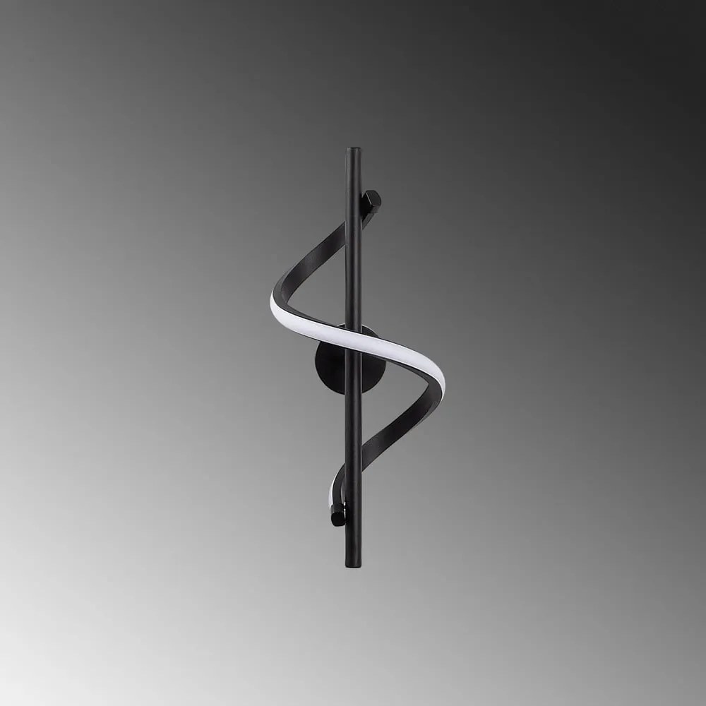 Čierne LED nástenné svietidlo ø 7 cm Likma – Opviq lights