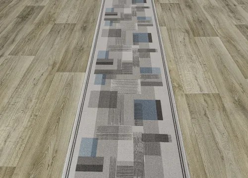 Koberce Breno Behúň LISTRA 97, šíře role 100 cm, sivá, viacfarebná