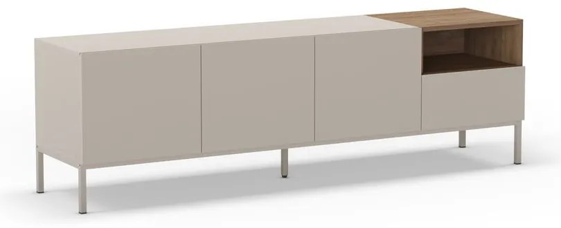 Krémový TV stolík 180x55 cm Cailin – Marckeric