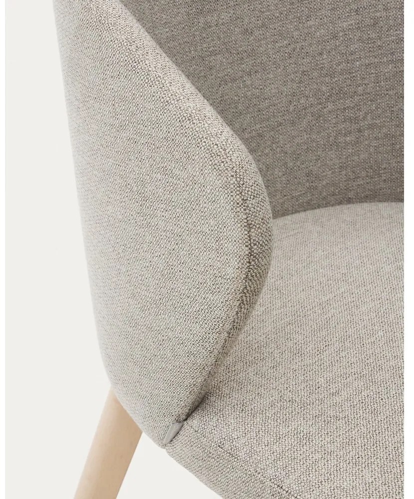 Béžové čalúnené jedálenské kreslo Darice – Kave Home