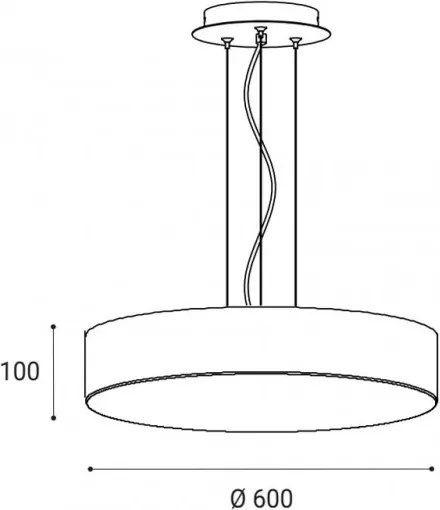 Stropné svietidlo prisadené LED2 3271333 MONO 60 P-Z, B 60W 3000K