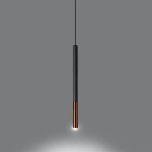 Luster na lanku MOSAIC 1xG9/12W/230V čierna/meď