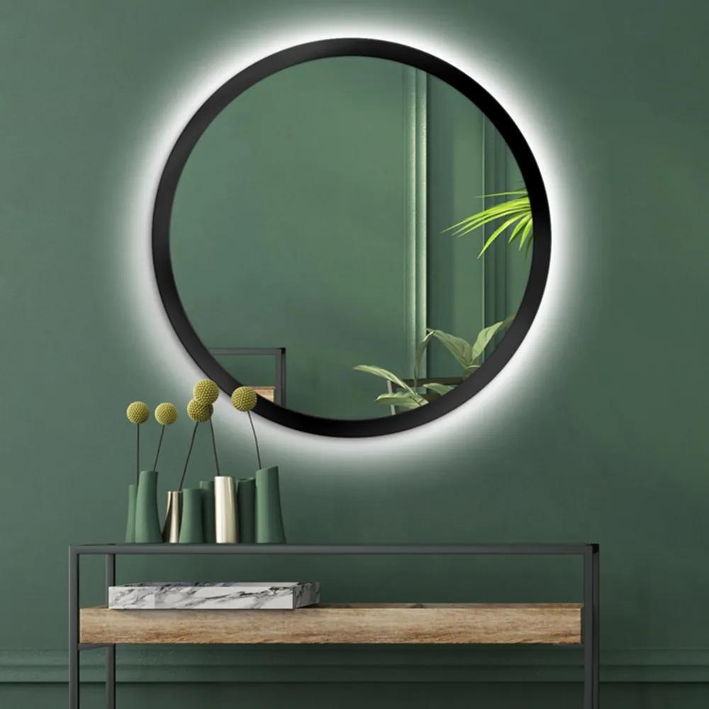 Zrkadlo Balde Black LED Rozmer zrkadla: ø 110 cm