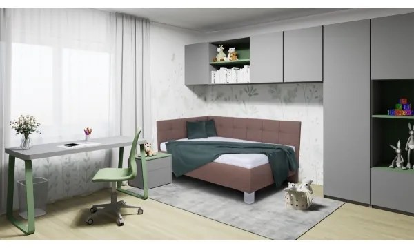 Čalúnená posteľ s úložným priestorom bez matraca MARIA PETITE 120x200 cm hnedá