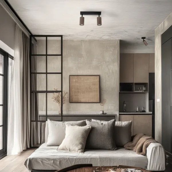 Bodové svietidlo TUNE 2xGU10/10W/230V čierna/hnedá