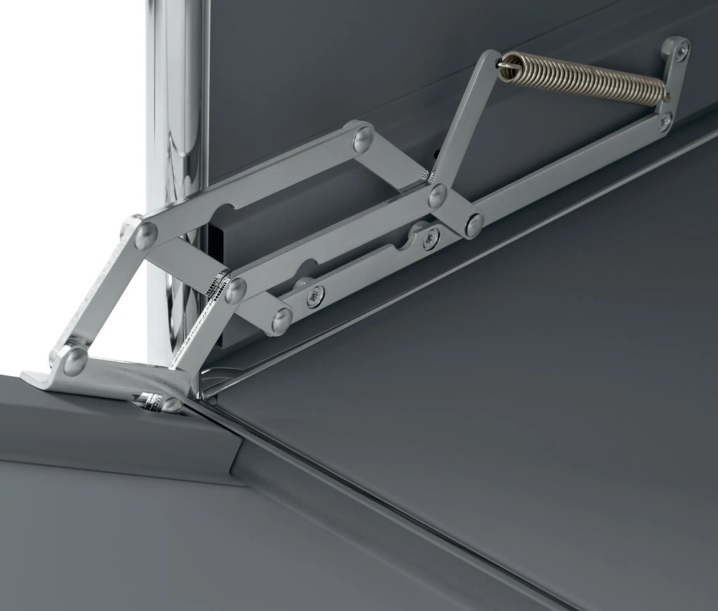 Kovový kontajner na kolieskach »CN3« s výklopnou doskou, sivý