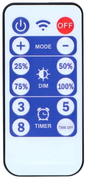 Grundig - LED stmievateľný solárny reťazec 50xLED/8 funkcií 9,35m IP44 teplá bie