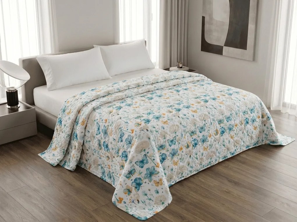 Prehoz na posteľ ELIVINE biely, 100% bavlna Rozmer: 170 x 210 cm